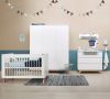 Bopita Lynn Greeploos 3-delige Babykamer Bed Commode 2-deurskast Wit/naturel online kopen