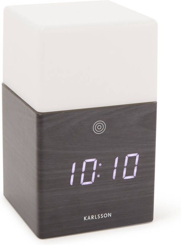 Karlsson Wekkers Alarm Clock Frosted Light LED Zwart online kopen