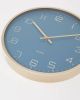 Karlsson Wandklokken Wall clock Gold, D. 30cm, H. 4cm Blauw online kopen