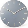 Karlsson Wandklokken Wall clock Charm steel with gold battons Grijs online kopen