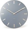 Karlsson Wandklokken Wall clock Charm steel with gold battons Grijs online kopen