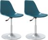 VidaXL Eetkamerstoelen draaibaar 2 st PP turquoise online kopen