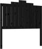 VidaXL Hoofdbord 106x4x110 cm massief grenenhout zwart online kopen