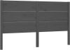VidaXL Hoofdbord 206x4x100 cm massief grenenhout grijs online kopen