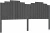 VidaXL Hoofdbord 206x4x110 cm massief grenenhout grijs online kopen