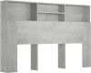 VidaXL Hoofdbordkast 160x19x103, 5 cm betongrijs online kopen