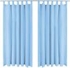 VidaXL Micro satijnen gordijnen met lussen 140x225 cm turquoise 2 st online kopen