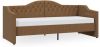 VidaXL Slaapbank met matras en USB stof bruin 90x200 cm online kopen