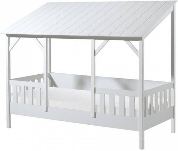 Vipack huisbed met wit dak wit 90x200 cm Leen Bakker online kopen