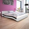 VIDAXL Bed met matras kunstleer zwart en wit 160x200 cm online kopen