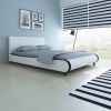 VidaXL Bed met traagschuim matras 140x200 cm kunstleer wit online kopen