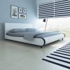 VidaXL Bed met traagschuim matras 180x200 cm kunstleer wit online kopen