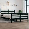 VidaXL Bedframe massief grenenhout zwart 160x200 cm online kopen