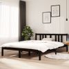 VidaXL Bedframe massief hout zwart 140x200 cm online kopen