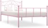 VidaXL Bedframe metaal roze 100x200 cm online kopen