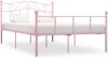 VidaXL Bedframe metaal roze 140x200 cm online kopen