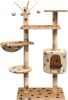 VidaXL Kattenkrabpaal met sisal krabpalen 125 cm pootafdrukken beige online kopen