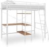 VidaXL Stapelbedframe met tafel metaal wit 90x200 cm online kopen