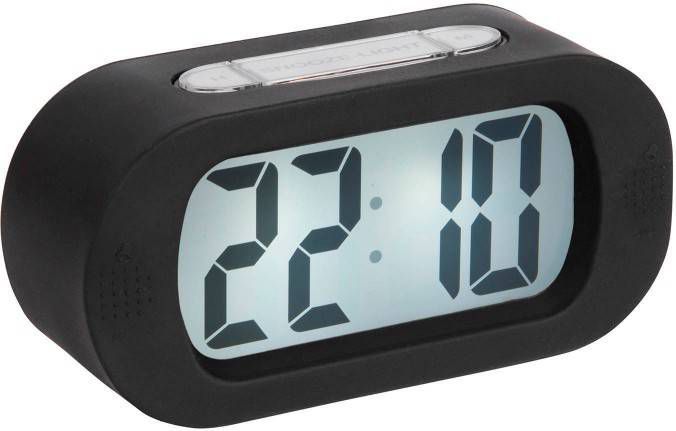 Karlsson Wekkers Alarm clock Gummy rubberized Zwart online kopen